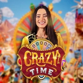 Official Live Casino logo: Crazy Time by Evolution at Vox Casino
