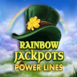 Rainbow Jackpots Power Lines slot logo by Red Tiger Gaming at Vox Casino