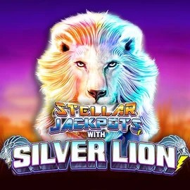 Stellar Jackpots with Silver Lion logo – Jackpots by Lightning Box Game at Vox Casino